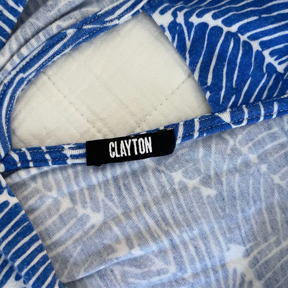 Revolve Blue Patterned Cutout Romper - image 3